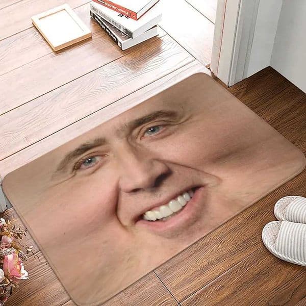 Nicolas Cage Front Door Floor Entrance Mat Outdoor Funny Meme Bathroom Kitchen Doormat Garage Carpet Rug L260516