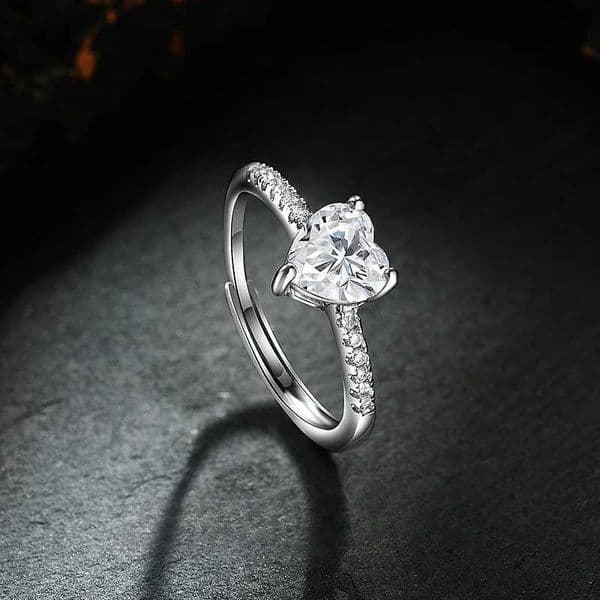 New 925 Sterling Silver Heart Ring for Women Wedding Jewelry Engagement Charm 5A Zircon Party Fashion Gift Top Quality RingT260516