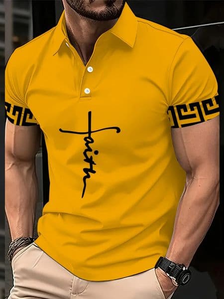 Mens Fashionable Street Short Sleeved 3D Printed Polo Shirt A Fashion with Holiday Atmosphere 260516
