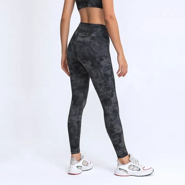 Women Yoga Pants with Pocket Girls Running Breathable Outfit Fiess Tights Elastic Leggings Solid Color Lady High Waist Sports Trousers Self-cultivation 001