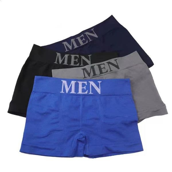 3Pcs/Lot Mens Panties Underwear Boxers Breathable Man Boxer Solid Underpants Comfortable Male Shorts Black Blue Underwear 260515