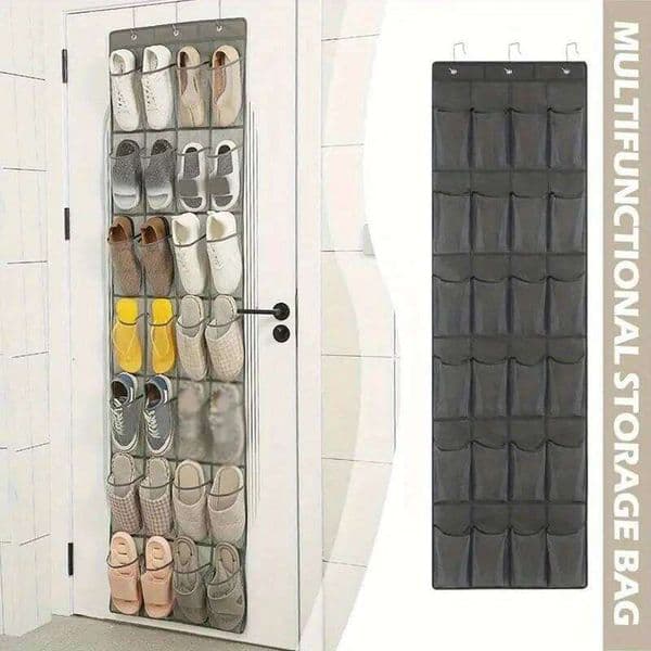 24 compartments door hanging bag, suitable for bedrooms, living rooms, dormitories, shoe storage bag 26W0516