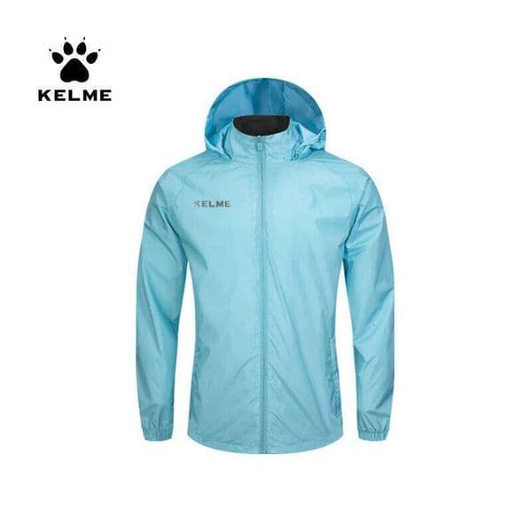 KELME Men's Windbreaker Running Soccer Kid Hooded Windproof Coat Training Waterproof Jacket Quick Dry 3801241 W260516