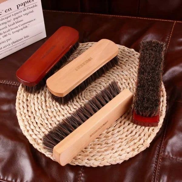 Multi Purpose Horsehair Brush Genuine Large Wooden Handle Premium Shoe Cleaning Polishing Buffing Waxing L260516