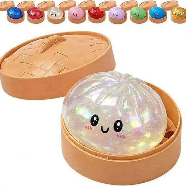 Hot Dumpling Decompression Squish Balls Reusable Low Rebound Stress Dough Toys for Home Office Decoration Daily Gifts W260516