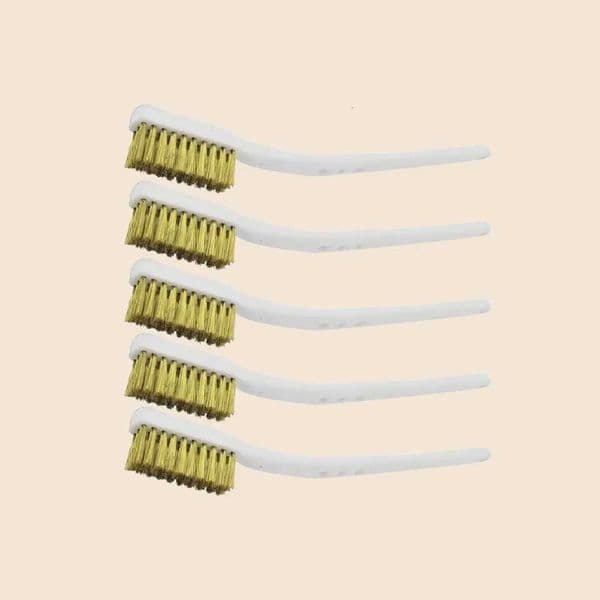 5Pcs 175mm Brass Wire Brush Mini Paint Rust Remover Steel Wire Brushes Industrial Metal Polishing Burring Cleaning Brush L26051611