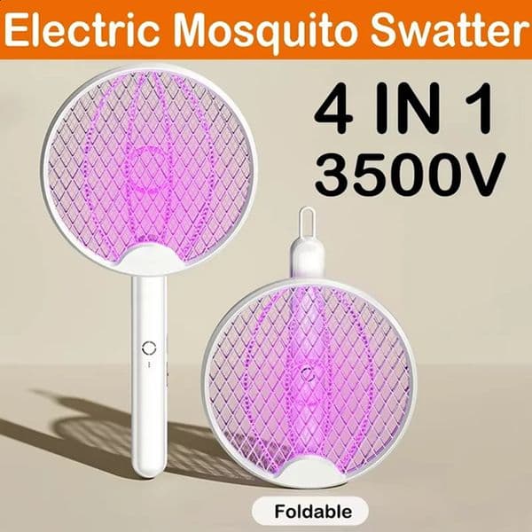 Foldable Electric Mosquito Swatter USB Charging Four-in-One UV Mosquito Killer Handheld Mosquito Killer Indoor and Outdoor Insec 260516