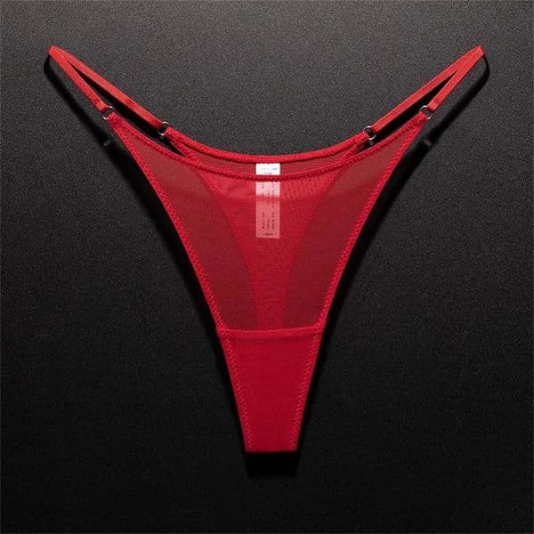 High Slit Women Seamless Thong Ultra-thin Mesh Sexy Underwear Transparent Gauze Sports Fitness G-string Plus Size 260516