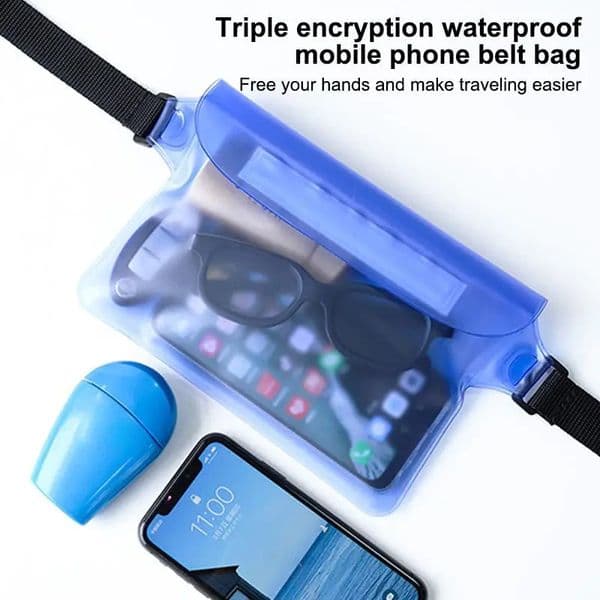 Swimming Waterproof Fanny Pack Underwater Dry Waist Bag Phone Card Pouch 260516