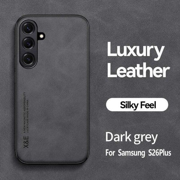 Leather Magnetic Case For Samsung Galaxy S26 Ultra Plus S25 Edge Wireless Charge Cover Protective Shockproof Phone Cases