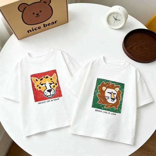 Pure Cotton CloTHes 2026 Summer CHIlds Fashion TShirt CrewneCK Base Shirt Simple Versatile TShirt s girls Cute Tees Z260516