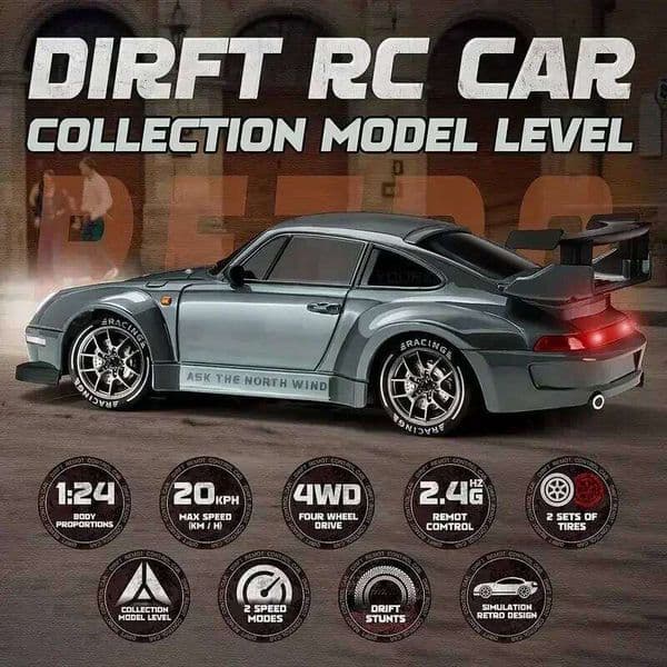 4WD RC 1:24 2.4GHz Limited Edition - LED Lights Stunt Drift High-Speed Racing Car Boy Toy Gift J260516