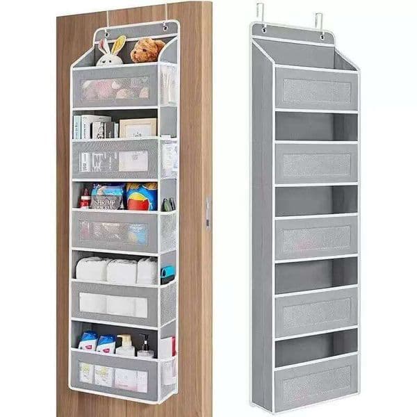 Door mounted box, multilayer fabric organizer (with large pockets) suitable for storage in bedrooms bathrooms and stora 26W0516 26W0516