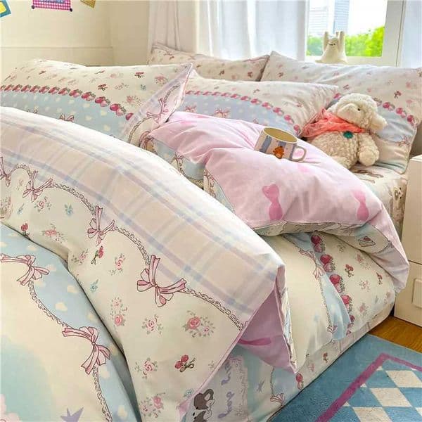 Skin-friendly Duvet Cover 100 Cotton Quilts Cover Cute Print Bedding Home Comforter Cover dekbedovertrekcase Need Order Z260516