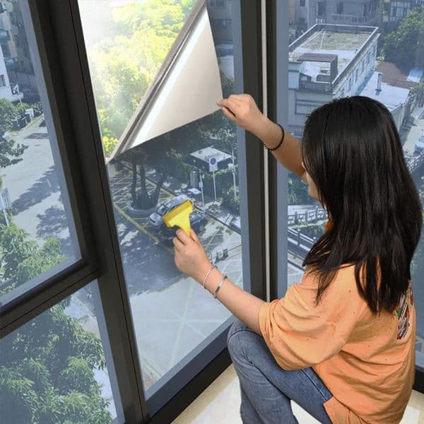 Luxury Designer Decor Stickers One Way Privacy Self-Adhesive room Glass Sticker For Home Office Reflective Mirror Film Sun Blocking Anti UV 9