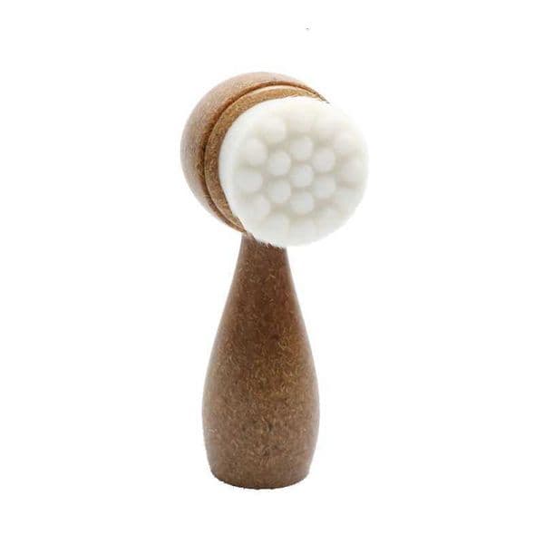 NEW Coconut Shred Handle Facial Brush Double Sided Facial Cleanser Blackhead Removing Pore Cleaner Exfoliating Facial Brush L260516