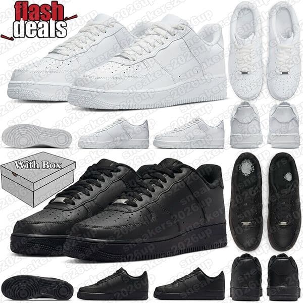 Designer one running shoes 1s men women sneakers 1 low triple white black mens trainers sports flat platform shoe sneaker runners with box size 5-13