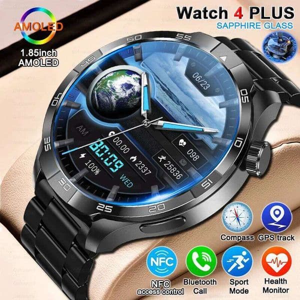 2026 Smart Watch Always display AMOLED NFC Bluetooth Call GPS trajectory Waterproof Health Sport Smartwatch Men for Android iOS J260516