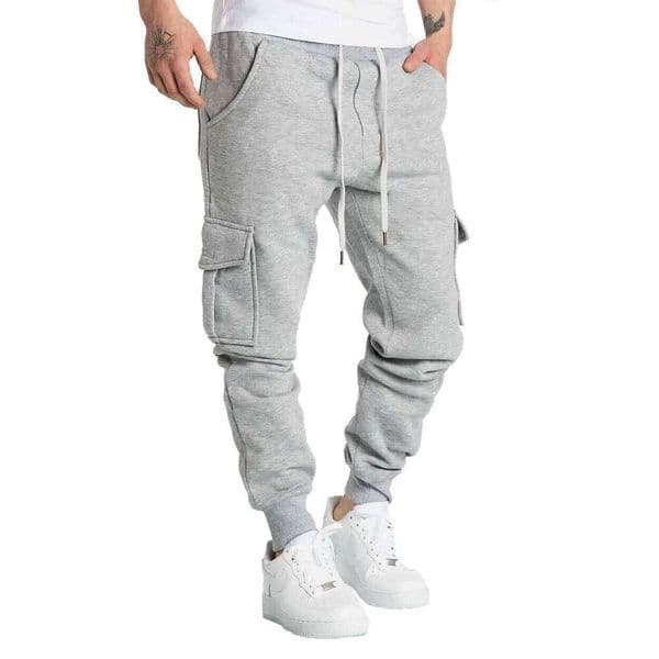 New Mens Sweatpants Straight Fit Joggers for Sports and Streetwear Loose Oversized Drawstring Long Men Multi-pocket Pants W260516