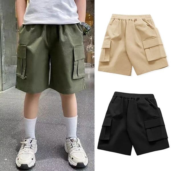 3 Colors Casual Boys Sports Shorts Summer Fashion Teen Kids Shorts Pants Birthday Gift 4 6 8 10 12 14 Year Children Clothing 260515