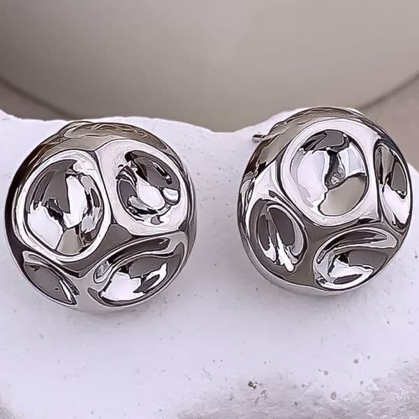 Earrings Women 18K Gold Plated Earring Irregular Round Concave Stud Earrings Luxury Jewlery Designer for Women Elegant Free Shipping Buy One Get One