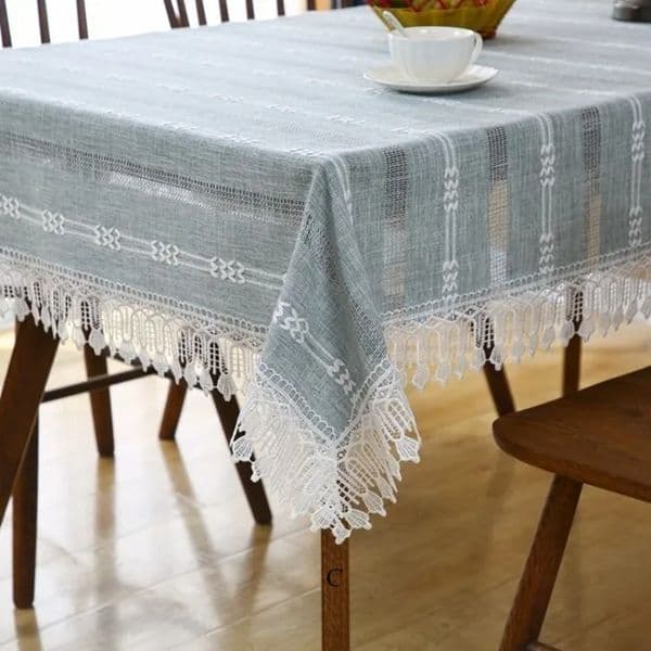 room Luxury Designer Decor 2026 Modern C 01 Simple Striped Tablecloth Dining Table Dust Mat Decoration For Home 3