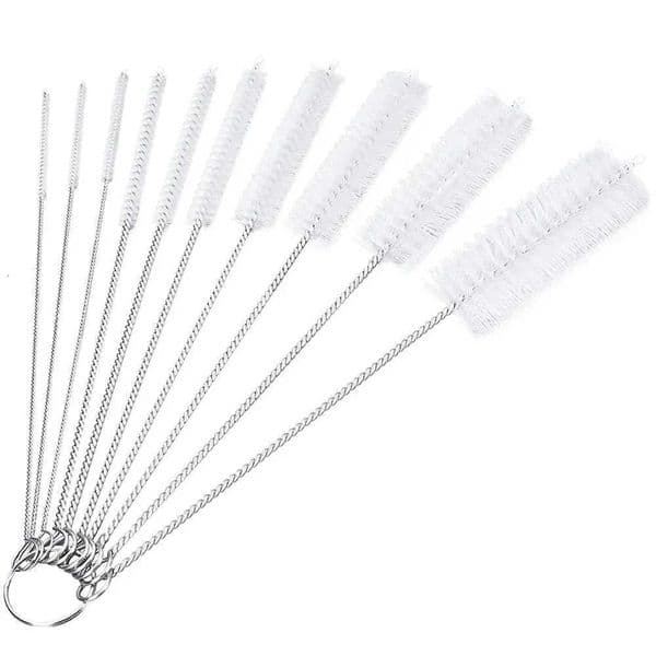 10Pcs/Set Multifunctional Portable Stainless Steel Household Bottle Brushes Cleaner Glass Washing Tube Cleaning Brush Set L260516 thumbnail 2