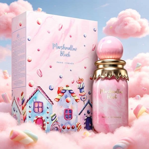 Paris Corner Marshmallow Blush Perfume 34 Ounces - a Long-lasting Gourmet Perfume for Women With a Marshmallow and Strawberry S C260516