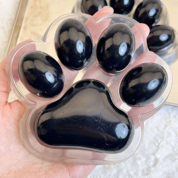 Children's Adult Venting Toy Squeeze Fun Transparent Black And White Color Popular Stress Relief Huge Crystal Big Cat Paw W260516