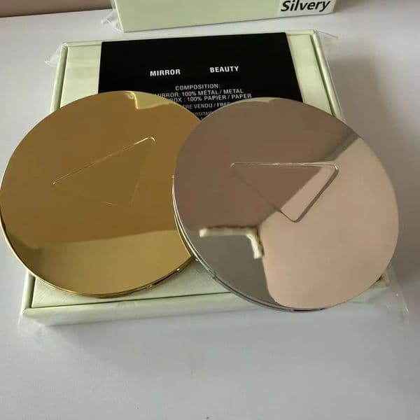 Luxury Designer room Decor Designer Metal Round Folding Makeup Double Facettes Portable Hd Make-Up Cosmetic Mirror For Birthday Wedding Chri 3