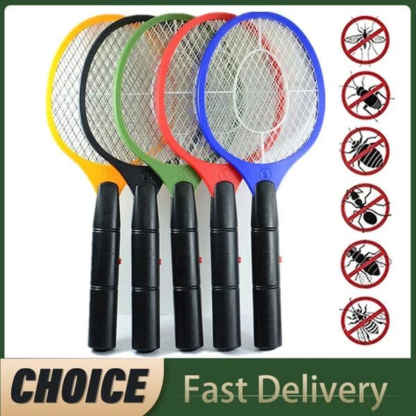 Electric Fly Insect Bug Zapper Bat Handheld Insect Fly Swatter Racket Portable Mosquitos Killer Pest Control For Bedroom Insects 260516