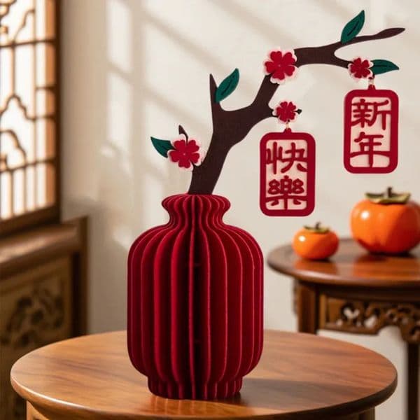 Luxury Designer Decor Red Gourd Honeycomb Balls Ornaments 2026 Chinese Year Spring Festival Decorative Housewarming Wedding room Room Decora 21