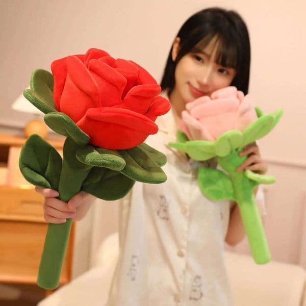 Simulation Rose Doll Valentine's Day Presents Realistic Flower Plush Birthday Gifts For Girl Friend