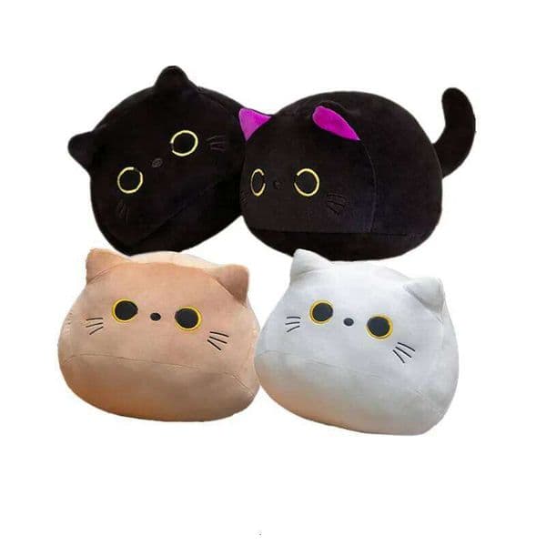 Cuddly Kitten Plushie Toy Soft Round Animal Balls Lovely Doll Stuffed Cat Pillows Kids Birthday Gift For Baby Accompany