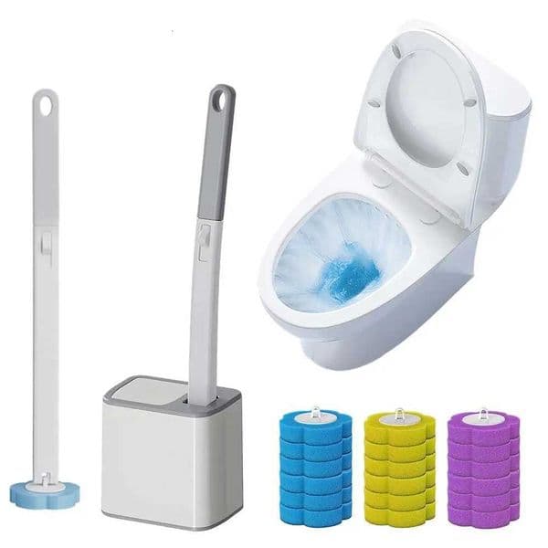 Disposable Toilet Brush Toilet Bowl Wand Holder Set with 18PCS Cleaner RefillsBrush Long Handle Home Wc Accessories Tool L260516