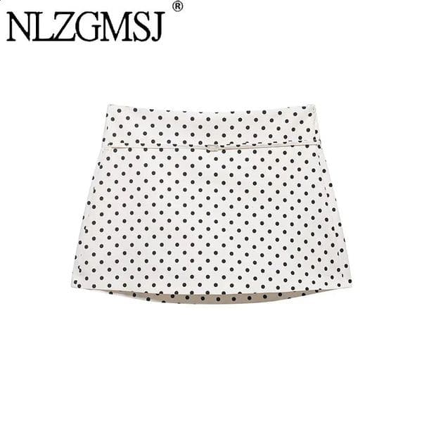 Nlzgmsj 2026 Summer Retro Polka Dot Low Rise Mini Skirt Ladies Casual Wrap n Short For Streetwear 260515