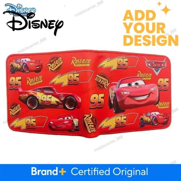 Designer Disney New Style Cartoon Disney Pixar Cars Super Pu Wallet Retro Trend Anime Peripherals Short Portable Card Holder Coin Purse Gift Luxury