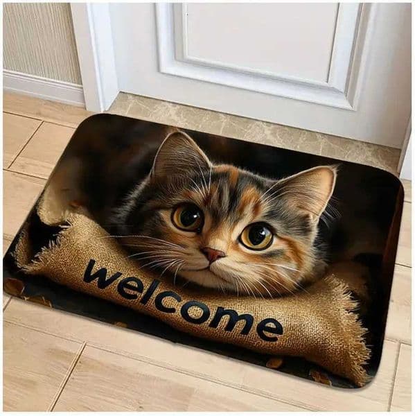 Cute Animal Welcome Doormat Kitchen Rug Bathroom Mat Washroom Floor Mat Carpet for Entrance Door Mat Funny Home Decoration L260515