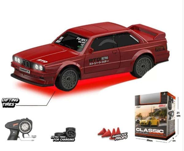 Qnm Mini Drift Car M3 Racing Model Remote Control Desktop Decoration Collection Toy Birthday Gift for Boys J260516