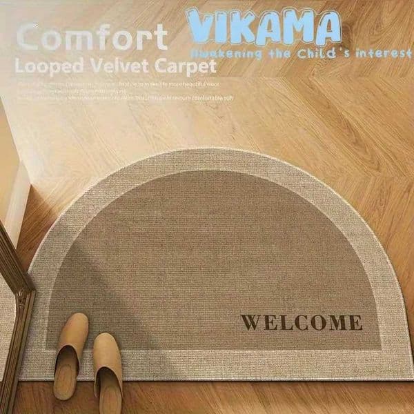 VIKAMA semi-circular doormat non-slip bath rug durable suitable for kitchen bathroom bedroom decorationrug L260516