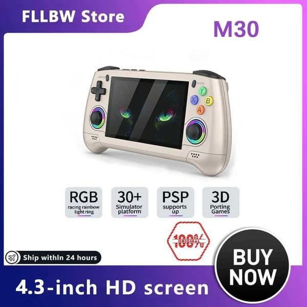 2026 Open Source Video Game Console M30 Linux System 43 Inch IPS Screen Portable Pocket Video Player 128G best Games Z260516