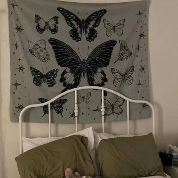 Luxury Designer room Decor Green Wall Hanging Vintage Butterfly Tapestry Decoration For Home 17