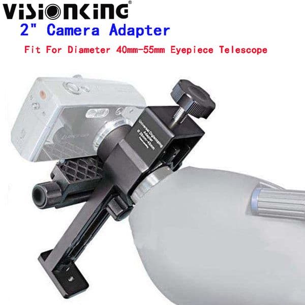 Visionking Universal 2 Inch Photography Bracket Adapter for Camera Connect 40mm-55mm Diameter Spotting Scope Astronomical Telescope Microscop Mount Support