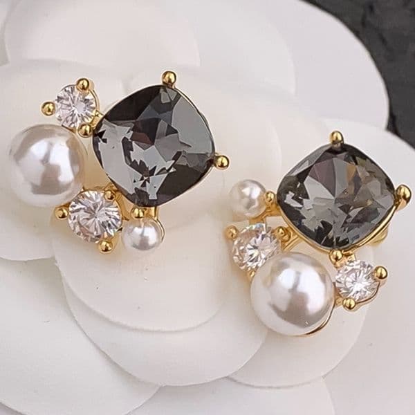 Earrings Designer Earrings Women 18K Gold Plated Earring Diamond Pearl Stud Earrings Luxury Jewlery Designer Women Elegant Free Shipping Buy One Get One