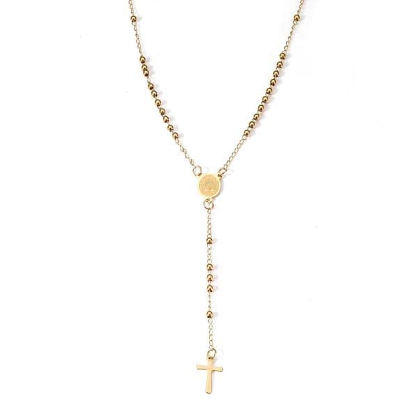 304 Stainl Steel Religious Necklace Cross Pendant Virgin Mary for Women Men Jewelry Gifts Overall 53cm long 1 Piece X260516