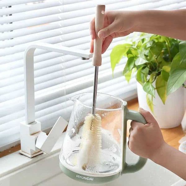 Kitchen cleaning tools Drink bottles Glass scrubbers Cleaning brush Wooden bottle cleaning brush with long handle L260516