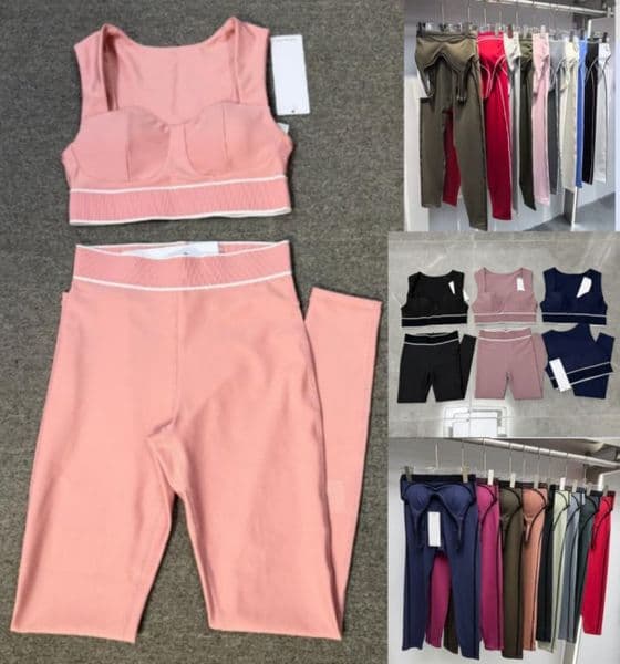 2PCS Airbrush Heart Throb bra legging Women Yoga Set Heart Throb Leggings AlStyle Workout Pilates Gym Outfit sweetheart High Quality FabricHigh Similarity