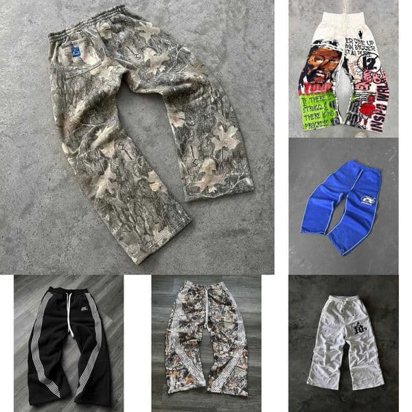 AA+ Baggy Sweatpants Mens Camouflage Pants Retro Hip Hop Style Elastic Waist Joggers Casual Camo Cargo Trousers for Men and Women Z250731