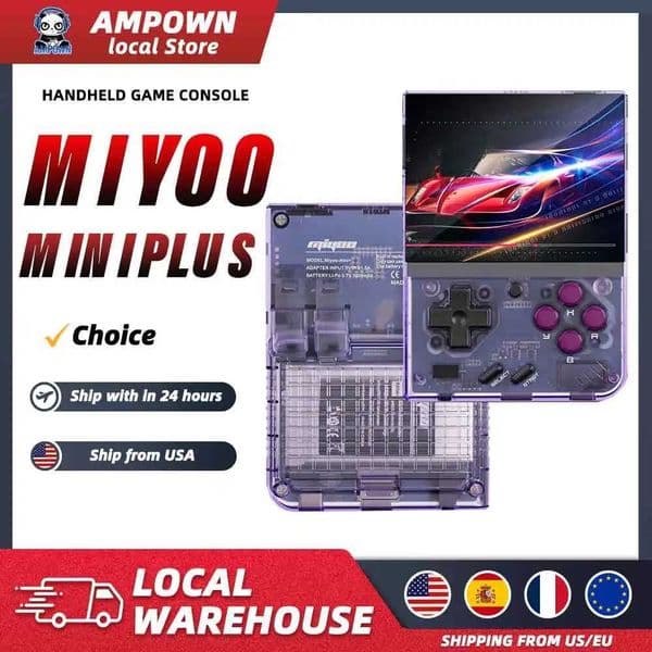 MIYOO Mini Plus Mini Portable Retro Handheld Game Console 35-inch IPS Screen childhood Classic Nostalgic Gaming Emulator Z260516