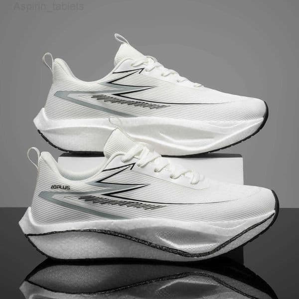 Men Casual Sports Running Shoes Carbon Board Marathon Training Breathable Womens Jogging Athletic Nonskid Walking Sneakers M260516